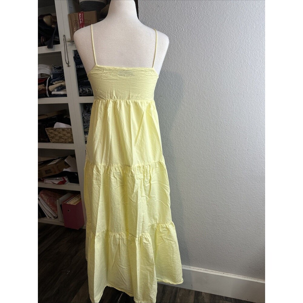 Zara Cotton Paneled Maxi Dress Sz Small - Picture 7 of 11